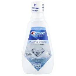 Crest, 3D White ™, Diamond Strong, жидкость для полоскания рта с фтором от кариеса, без спирта, зимняя мята, 946 мл (32 жидк. Унции)