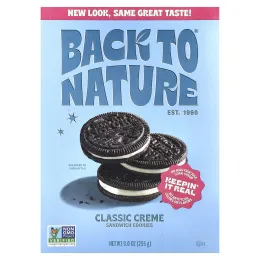 Back to Nature, Сэндвич-печенье, классический крем, 255 г (9 унций)