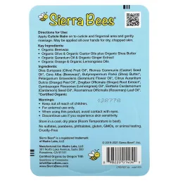 Sierra Bees, Бальзам для ухода за кутикулой, герань, апельсин и лемонграсс, 17 г (0,6 унции)