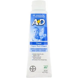 A+D, Diaper Rash Cream with Dimethicone and Zinc Oxide, 4 oz (113 g)