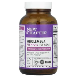 New Chapter, Wholemega для мам, 500 мг, 180 мягких таблеток
