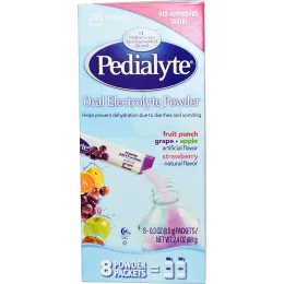 Pedialyte, Порошок-электролит при рвоте, ассорти, 8 пакетиков с порошком по 0.3 унций (8.5 г)