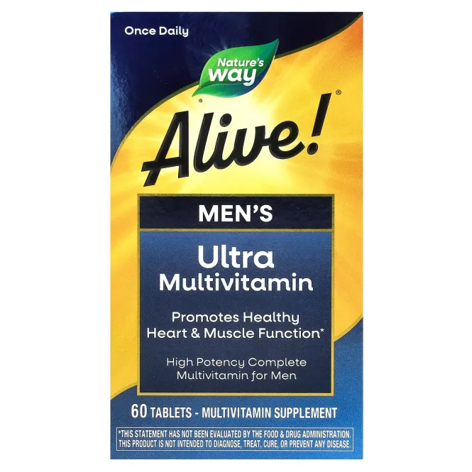 Мультивитамины для мужчин Alive! Nature's Way, 60 таблеток