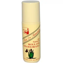 Alvera, Шариковый дезодорант, с алоэ и миндалем, 3 жидких унции (89 мл)