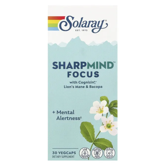 Solaray, SharpMind ™ Focus, 30 растительных капсул