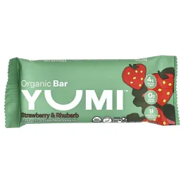 Yumi, органический батончик, для малышей, клубника и ревень, 5 батончиков по 21 г (0,74 унции)