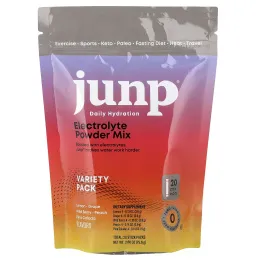 JUNP Hydration, электролитная порошковая смесь, в разных упаковках, 20 упаковок, 75,6 г (2,68 унции)