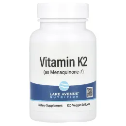 Lake Avenue Nutrition, витамин K2 (в виде менахинона-7), 50 мкг, 120 растительных капсул