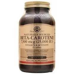 Solgar, Натуральный бета-каротин 180 софтгелей