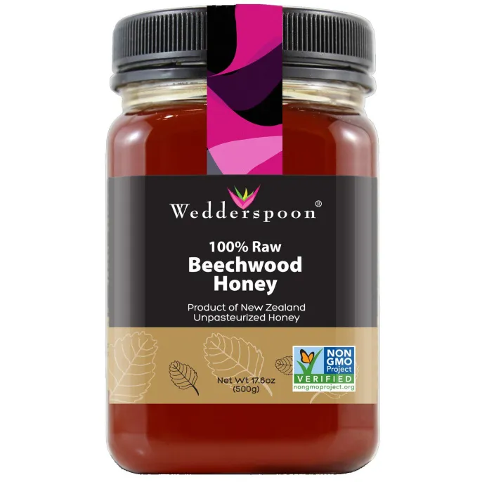 Wedderspoon, 100% Сырой буковый мёд, 17,6 oz (500 г)