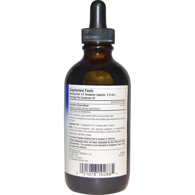 Planetary Herbals, Экстракт боярышника полного спектра, 4 жидких унций (118.28 мл)