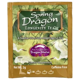 Dragon Herbs, Весенний чай Longevity Tea™, без кофеина, 20 чайных пакетиков, 40 г (1,8 унции)