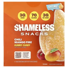 Shameless Snacks, жевательные конфеты, со вкусом чили и манго, 6 пакетиков по 50 г (1,8 унции)