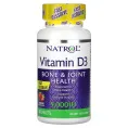 Natrol, Витамин D3, быстрорастворимый, со вкусом клубники, 5000 МЕ, 90 таблеток
