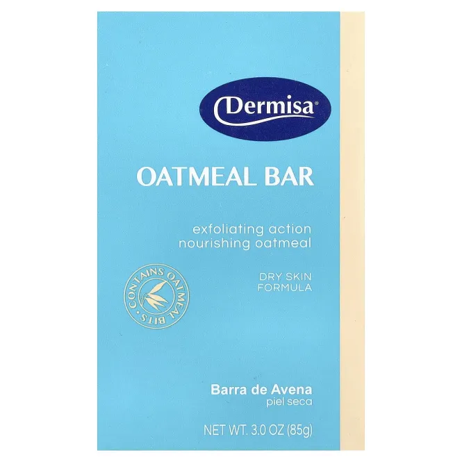 Dermisa, кусковое мыло с овсянкой, для сухой кожи, 85 г (3 унции)