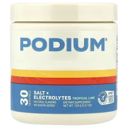 Podium Nutrition, соль и электролиты, тропический лайм, 159 г (5,61 унции)