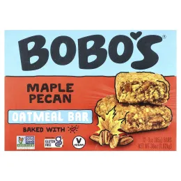 Bobo's Oat Bars, Овсяный батончик с кленовым пеканом, 12 батончиков, 85 г (3 унции)