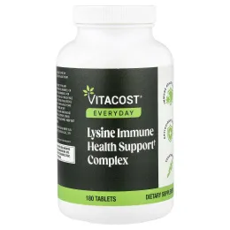 Vitacost, Everyday, комплекс с лизином для поддержки иммунитета, 180 таблеток