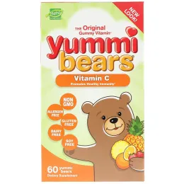 Hero Nutritional Products, Мармеладные фигурки мишек, витамин C, только натуральные ароматизаторы, 60 мармеладных мишек