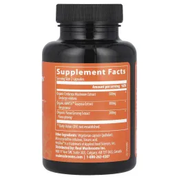 Real Mushrooms, Realboost, грибы и травы`` 60 капсул