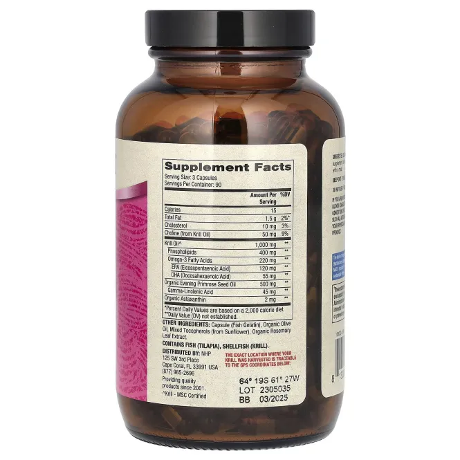 Dr. Mercola, Антарктическое масло криля для женщин, 270 капсул