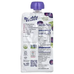 Buddy Fruits, органическая фруктовая паста, виноград сорта «конкорд», 370 г (13 унций)