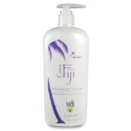 Organic Fiji, Face and Body Lotion with Organic Coconut Oil, Lavender, 12 oz (354 ml)