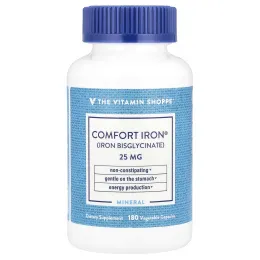The Vitamin Shoppe, Comfort Iron®, 25 мг, 180 растительных капсул