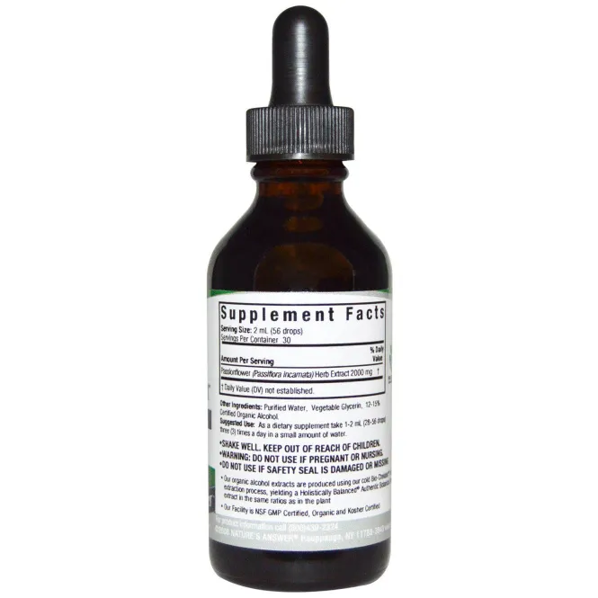 Nature's Answer, Страстоцвет, спиртовой экстракт, 2 жидких унций (60 мл)