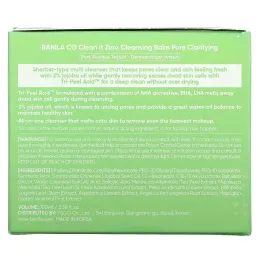 Banila Co., Clean It Zero, кислотный очищающий бальзам с тремя пилингами, 100 мл (3,38 жидк. Унции)