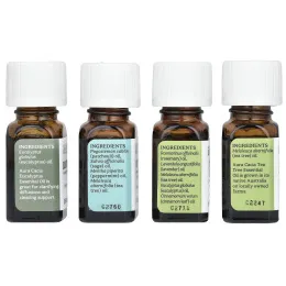 Aura Cacia, Purify Kit, очищающие чистые эфирные масла, 4 флакона по 7,4 мл (0,25 жидк. унц.)