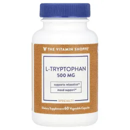 The Vitamin Shoppe, L-триптофан, 500 мг, 60 растительных капсул