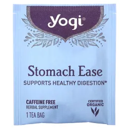 Yogi Tea, Stomach Ease, без кофеина, 16 чайных пакетиков, 29 г (1,02 унции)