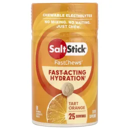 SaltStick, FastChews®, жевательные электролиты, терпкий апельсин, 50 жевательных таблеток