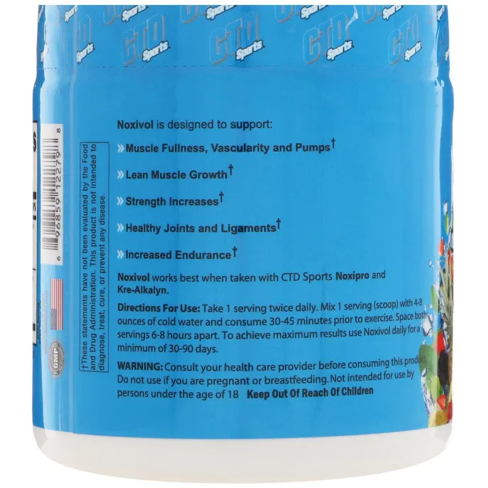 CTD Sports, Noxivol порошок, фруктовый пунш, 11,3 унц. (320 г)