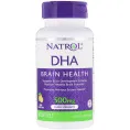 Natrol, DHA, Brain Health, Lemon, 500 mg, 30 Softgels