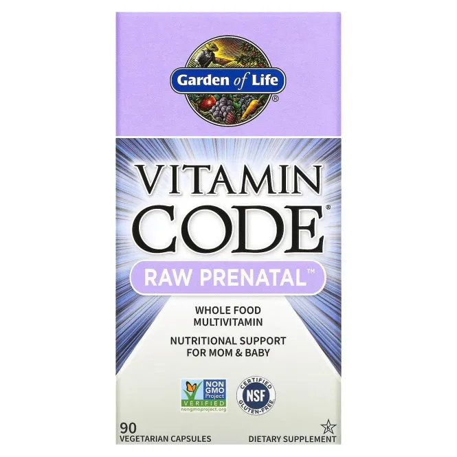 Мультивитамины Garden of Life Vitamin Code RAW Prenatal, 90 растительных капсул