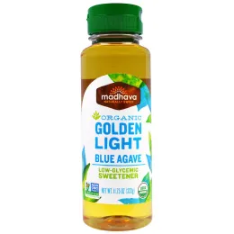 Madhava Natural Sweeteners, Органическая золотая светло-голубая агава, 11,75 унции (333 г)