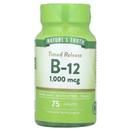 Nature's Truth, Vitamins, B12 с замедленным высвобождением, 1000 мкг, 75 таблеток