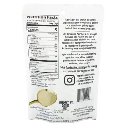 Foods Alive, Агар в порошке, растительный желатин, 56 г (2 унции)