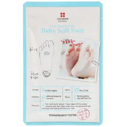 Leaders, Маска для пилинга ног, мягкие как у ребенка ноги, все типы кожи, 1 пара масок для ног, по 20 мл каждая