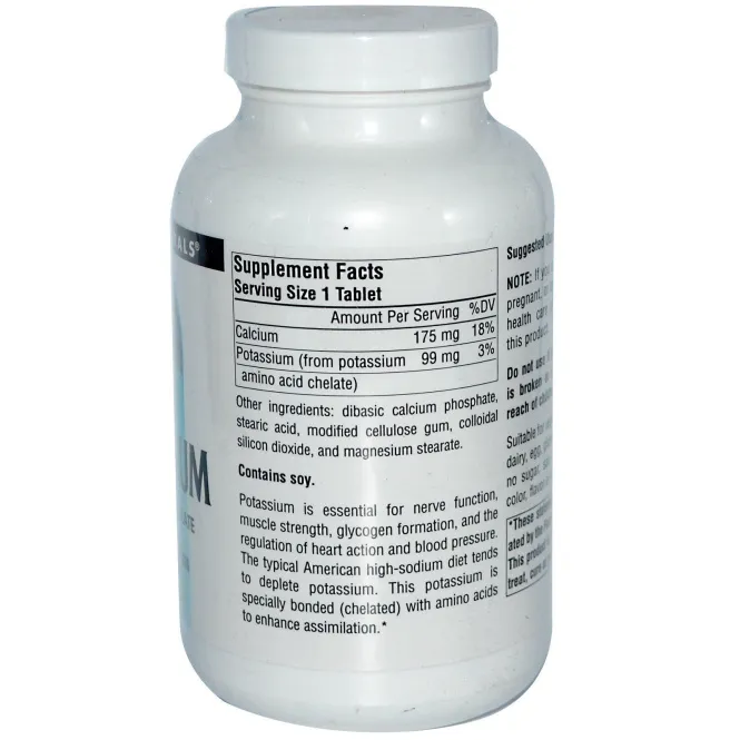 Source Naturals, Калий, 99 мг, 250 таблеток