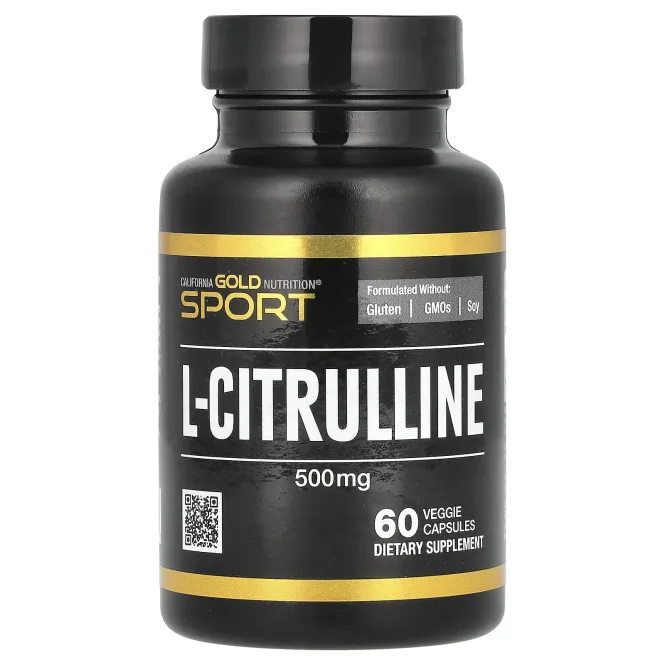 California Gold Nutrition, L-цитруллин, Kyowa Hakko, 500 мг, 60 растительных капсул