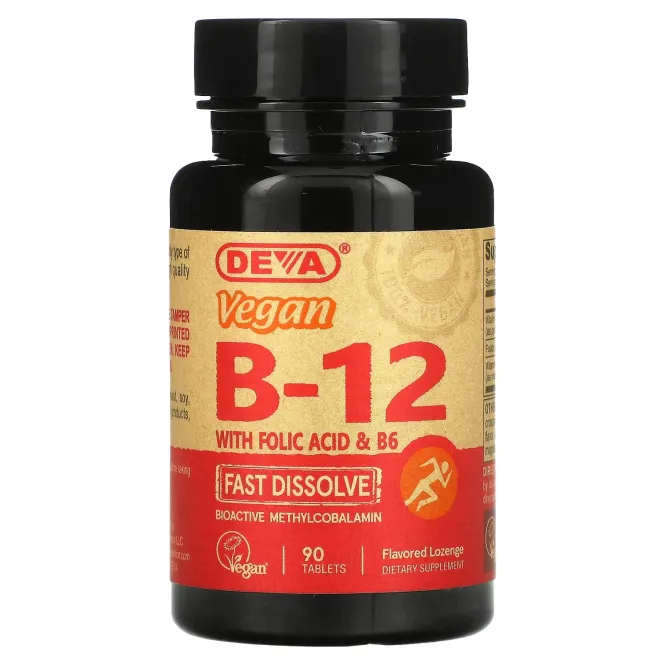 Deva, Vegan B12, сублингвально, 90 таблеток