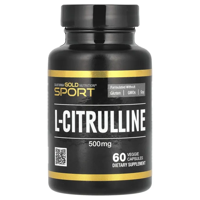 California Gold Nutrition, L-цитруллин, Kyowa Hakko, 500 мг, 60 растительных капсул