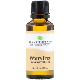 Plant Therapy, 100% Pure Essential Oil, Worry Free, Synergy Blend, 1 fl oz (30 ml)