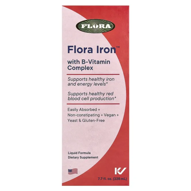Flora, Железо и травы с комплексом витаминов группы B, 228 мл (7,7 жидк. унц.)