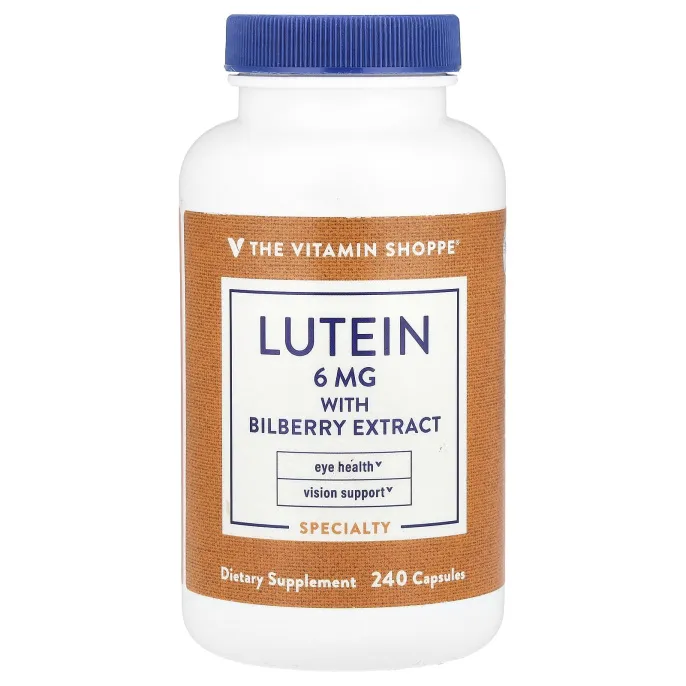 The Vitamin Shoppe, Лютеин с экстрактом черники, 240 капсул