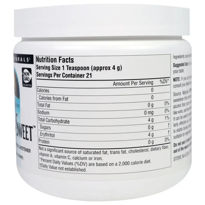 Source Naturals, Эритрит сладкий, 12 унций (340,2 г)
