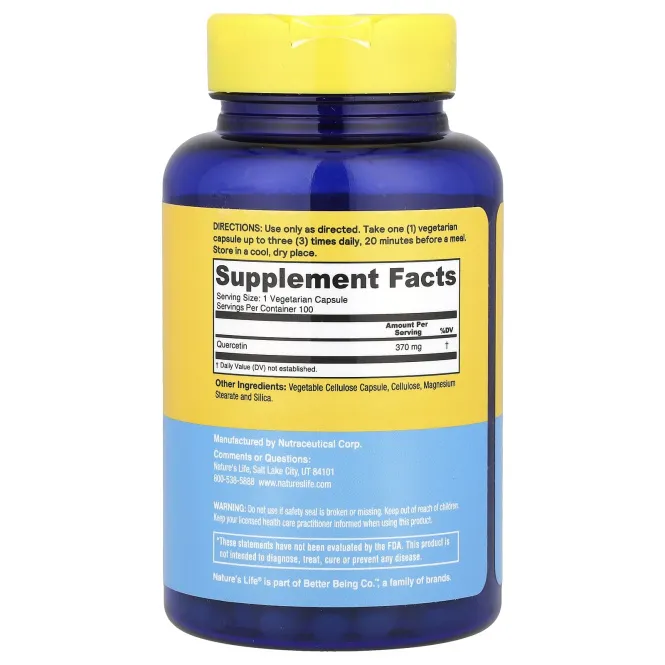 Nature's Life, Кверцетин, 400 мг, 100 капсул